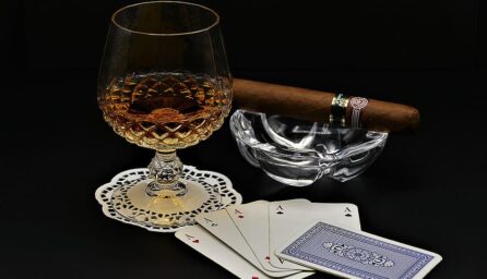cognac poker cigar playing cards